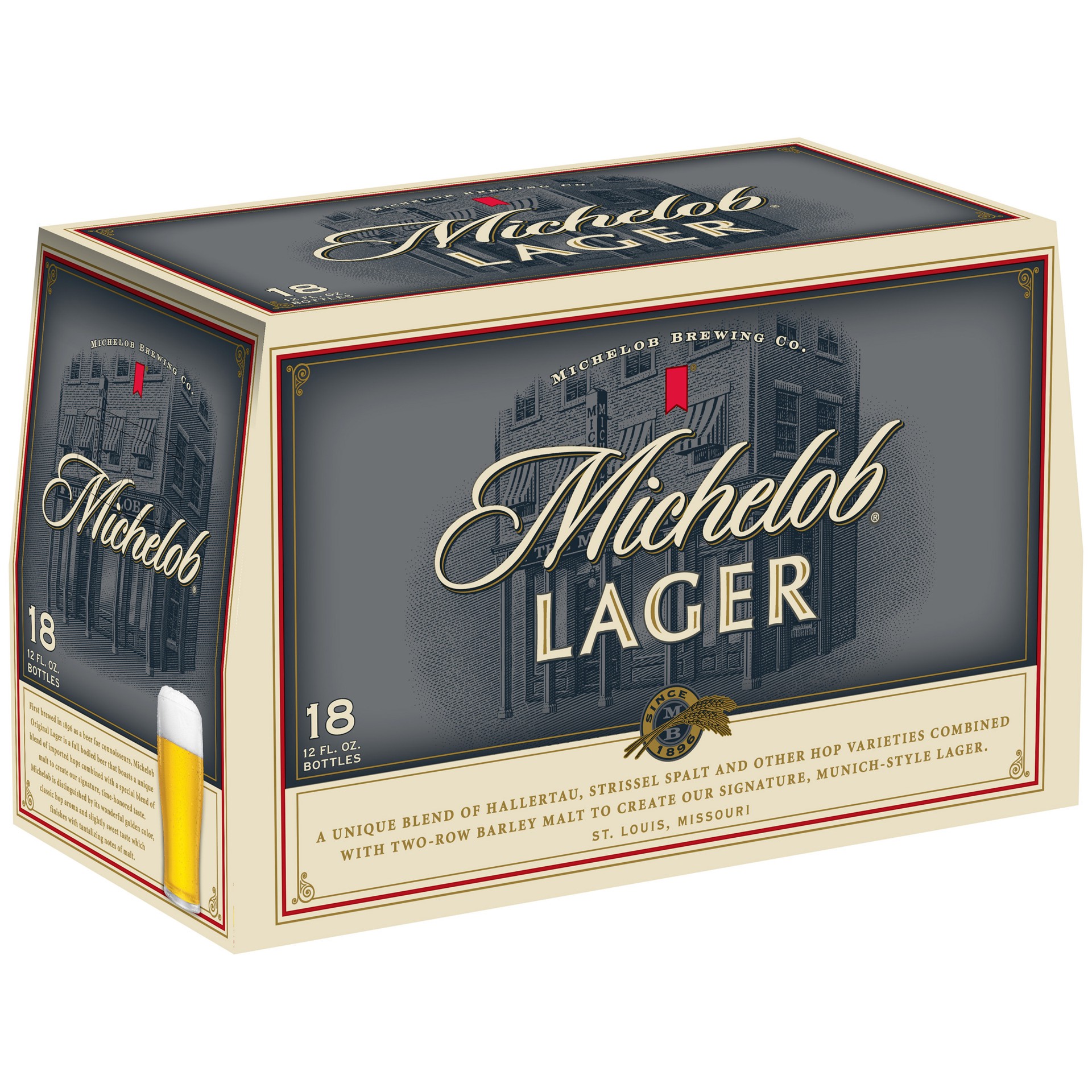 slide 1 of 3, Michelob Lager, 18 Pack 12 fl. oz. Bottles, 18 ct; 12 fl oz