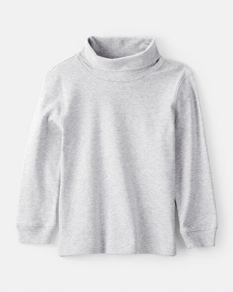 slide 1 of 2, Carter's Boys Long-Sleeve Turtleneck - Grey Heather XS, 1 ct