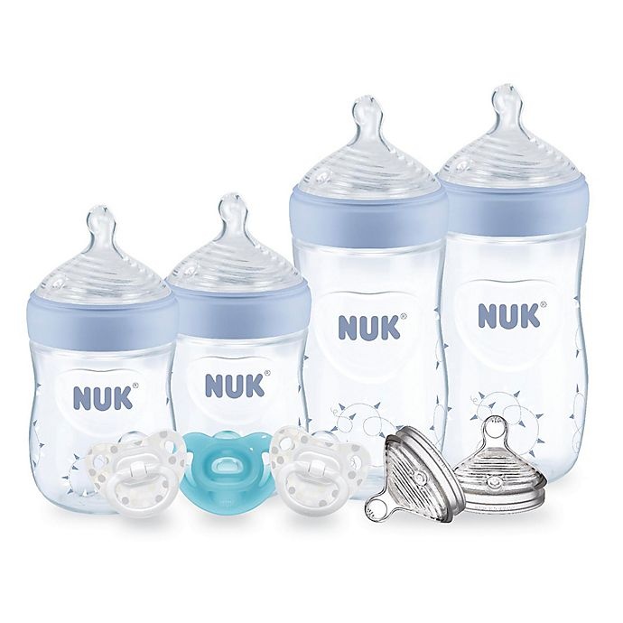 slide 1 of 1, NUK Simply Natural Newborn Gift Set - Clear/Blue, 9 ct