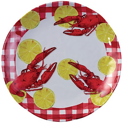 slide 1 of 1, Haven & Key Crawfish & Lemon Melamine Plate, 9 in