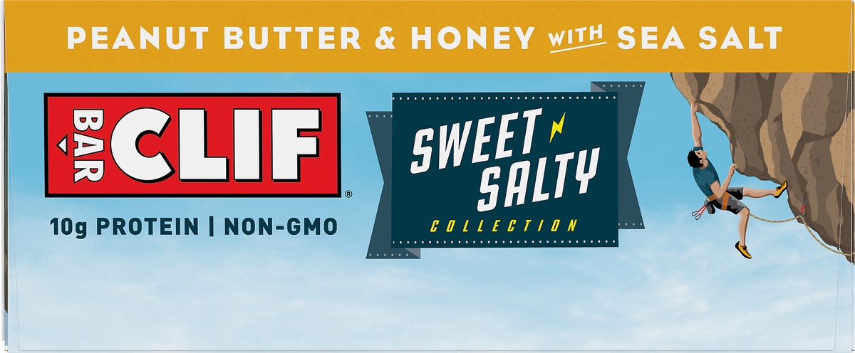 slide 9 of 10, Clif Bar Sweet & Salty Peanut Butter & Honey With Sea Salt Energy Bars, 12 ct; 2.4 oz