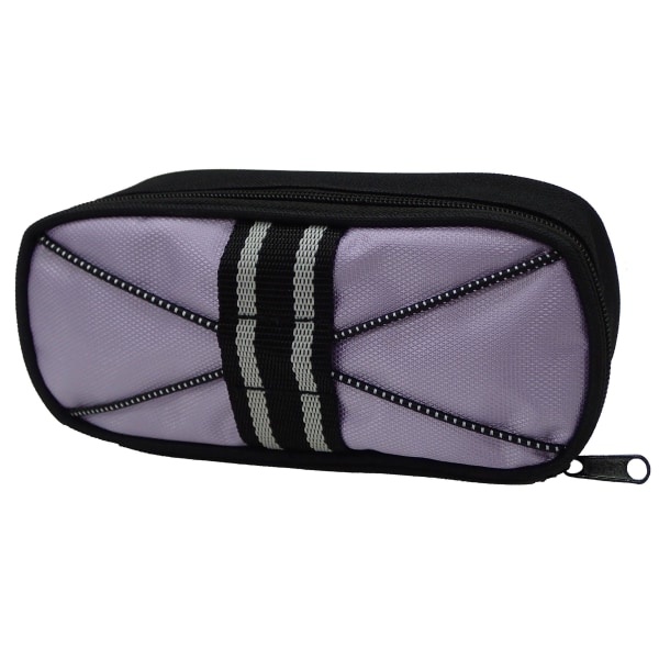 slide 1 of 1, Office Depot Brand Bungee Pencil Pouch, 8-1/4'' X 4'', Purple/Black, 1 ct