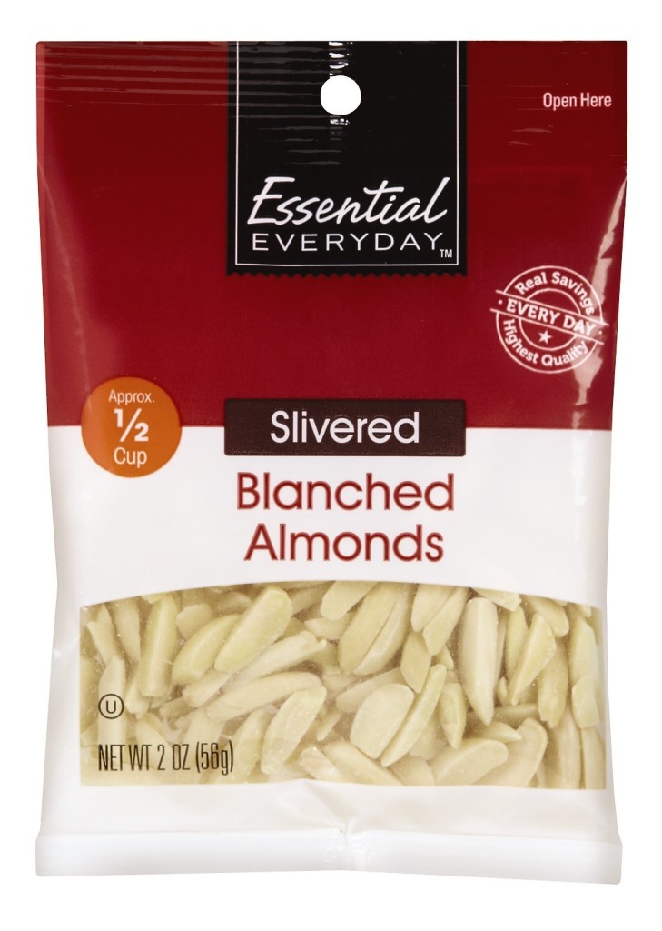 slide 1 of 1, Essential Everyday Slivered Almonds, 2 oz