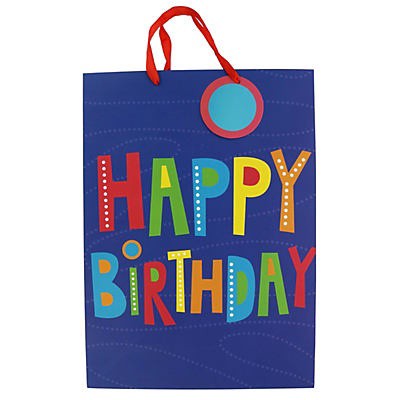 slide 1 of 1, IG Design Group Jumbo Happy Birthday Bag, 1 ct