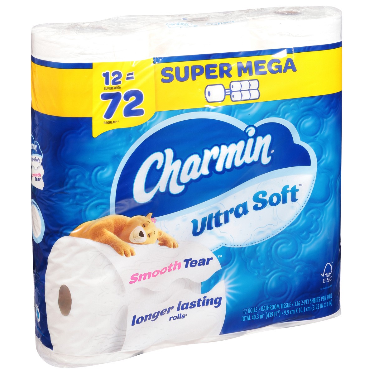 slide 8 of 11, Charmin Ultra Soft Toilet Paper 12 Mega XL Rolls, 336 Sheets Per Roll, 12 ct