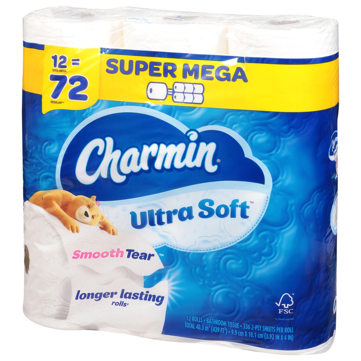 slide 9 of 11, Charmin Ultra Soft Toilet Paper 12 Mega XL Rolls, 336 Sheets Per Roll, 12 ct