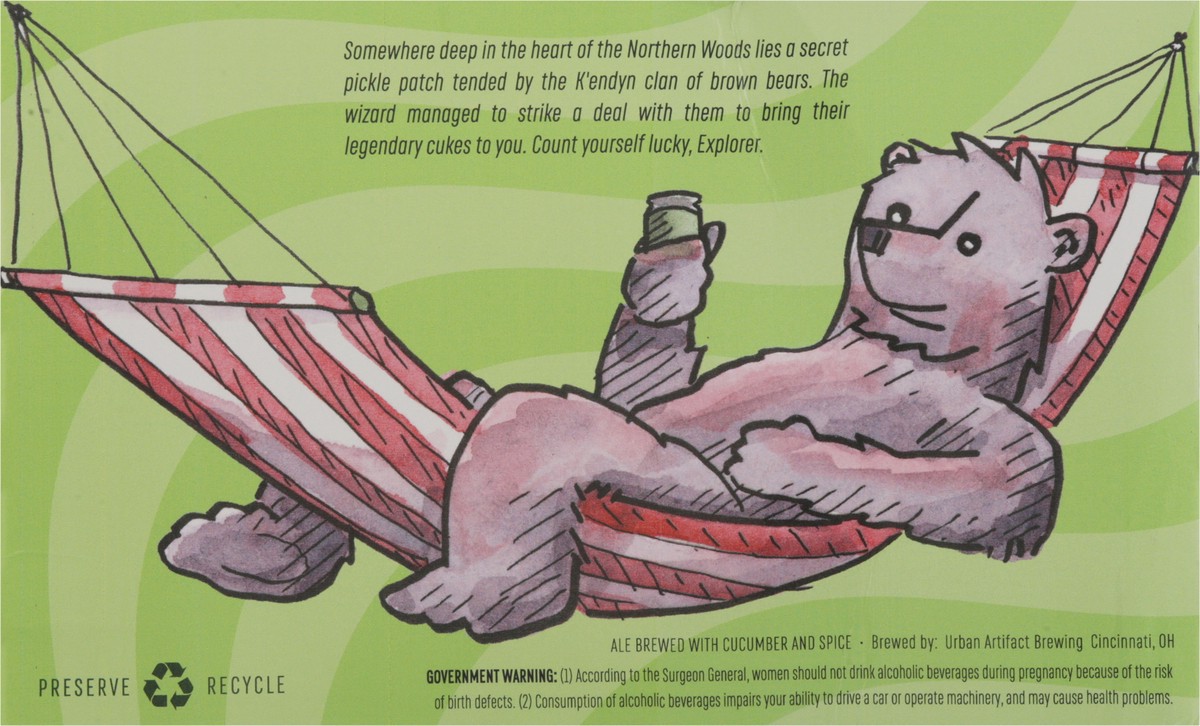 slide 8 of 11, Urban Artifact The Original Pickle Beer 6 - 12 oz Cans, 6 ct; 12 fl oz