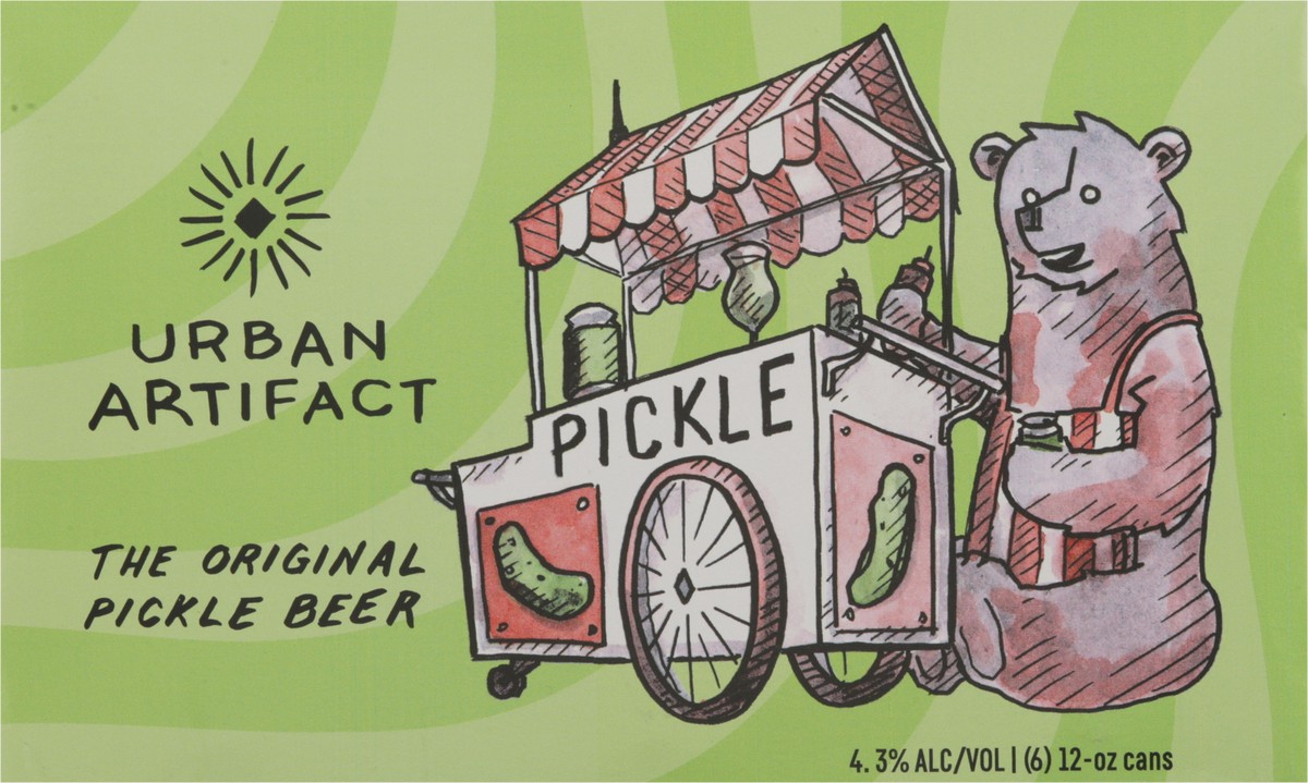 slide 4 of 11, Urban Artifact The Original Pickle Beer 6 - 12 oz Cans, 6 ct; 12 fl oz