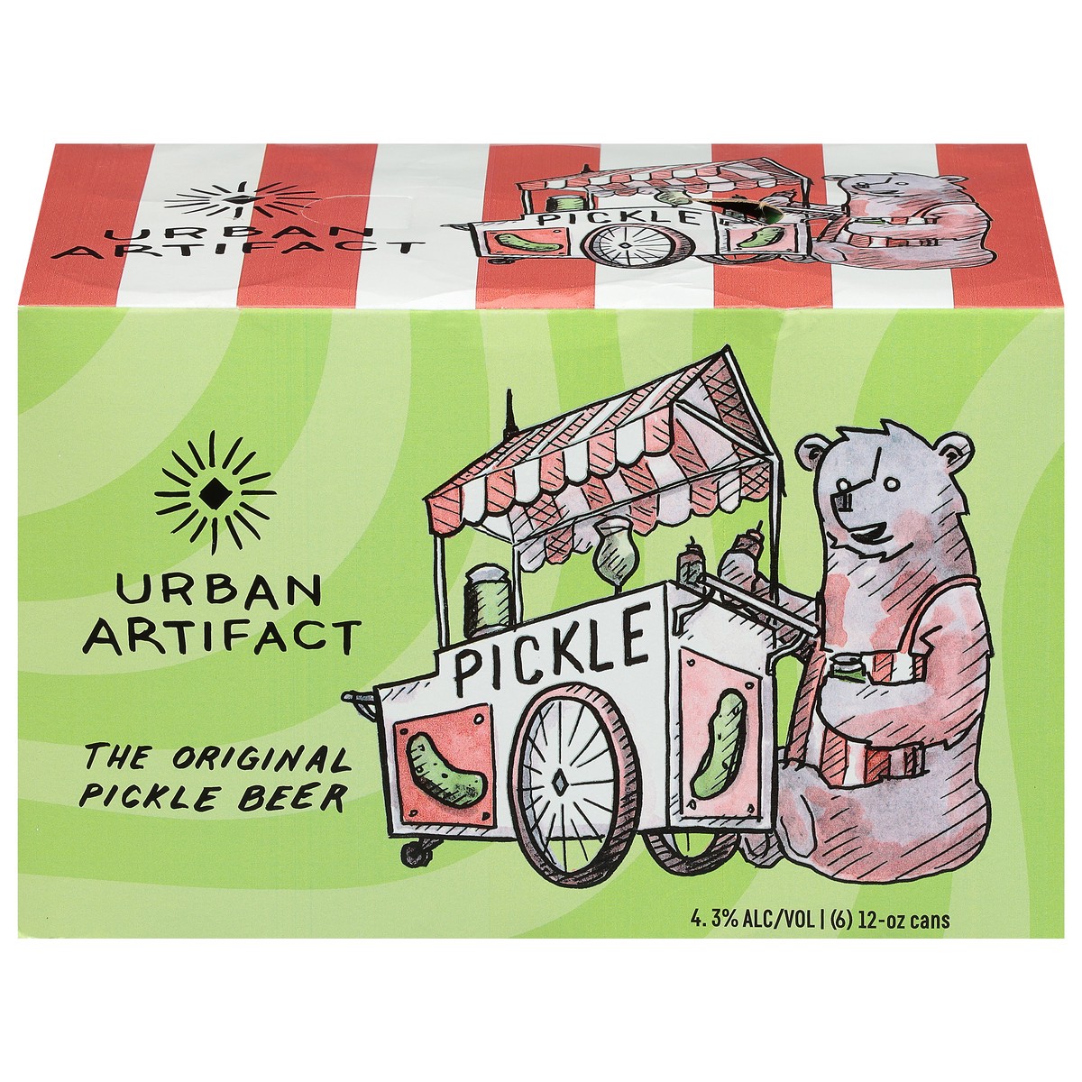 slide 1 of 11, Urban Artifact The Original Pickle Beer 6 - 12 oz Cans, 6 ct; 12 fl oz
