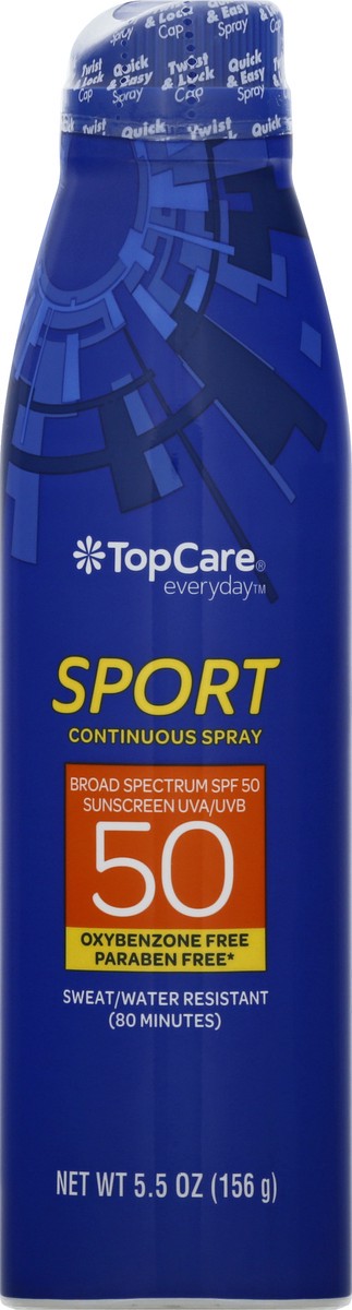 slide 5 of 9, Topcare Sport Spray Continuous Spf 50, 5.5 oz