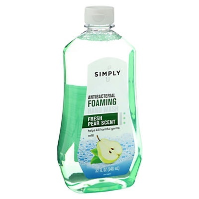 slide 1 of 1, Simply U Antibacterial Foaming Hand Wash Fresh Pear Scent Refill, 32 oz