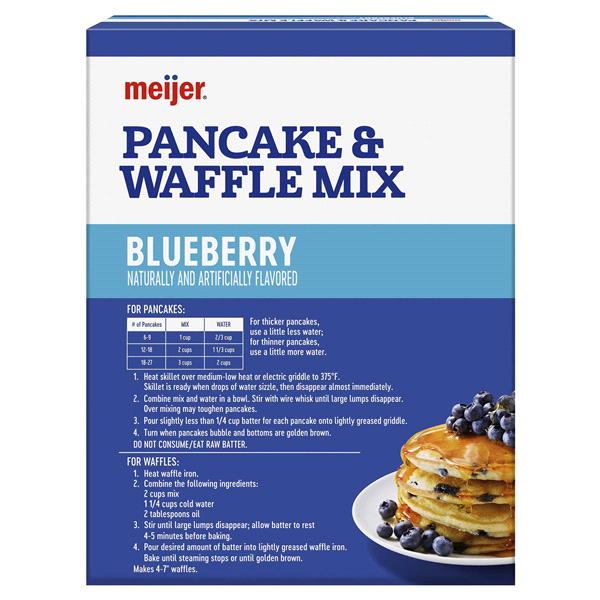 slide 15 of 29, Meijer Blueberry Pancake & Waffle Mix, 28 oz