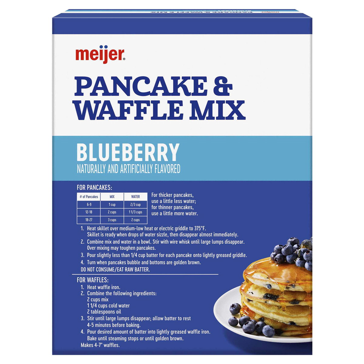 slide 21 of 29, Meijer Blueberry Pancake & Waffle Mix, 28 oz