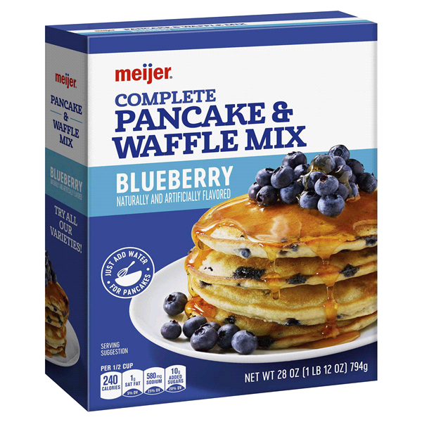 slide 16 of 29, Meijer Blueberry Pancake & Waffle Mix, 28 oz