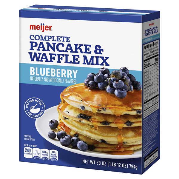 slide 14 of 29, Meijer Blueberry Pancake & Waffle Mix, 28 oz