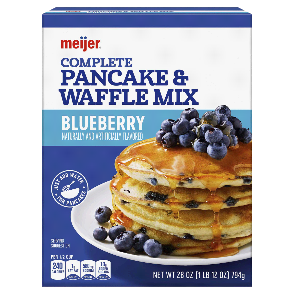 slide 1 of 29, Meijer Blueberry Pancake & Waffle Mix, 28 oz