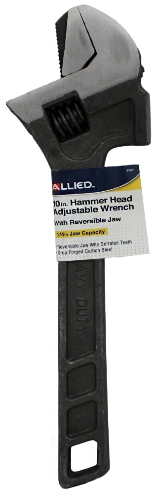 slide 1 of 1, Allied Hammer Head Adjustable Wrench, 10 in