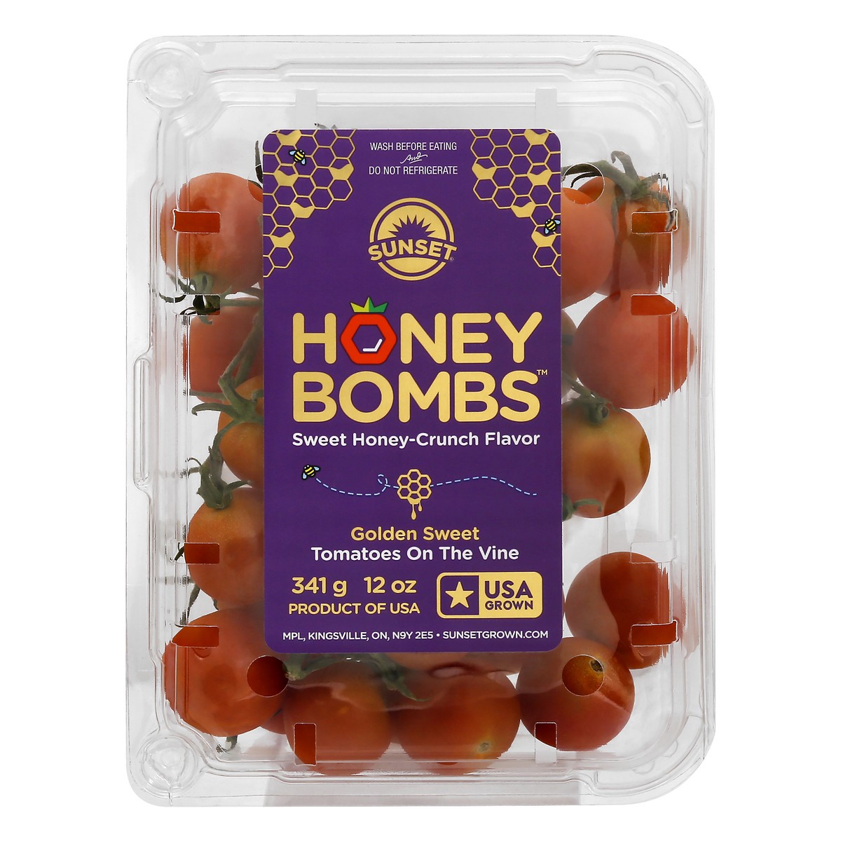 slide 1 of 9, SUNSET Honey Bombs Tomatoes On The Vine, 12 oz