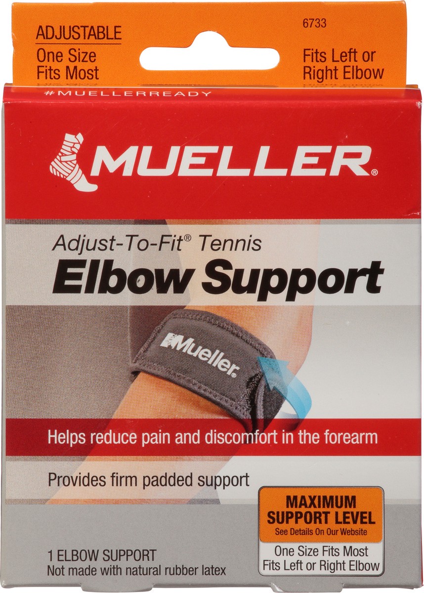 slide 1 of 8, Mueller Maximum Adjust-to-Fit Tennis Elbow Support 1 ea Box, 1 ct