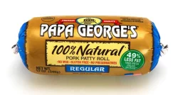 Papa George's 100% Natural Pork Patty Roll Regular
