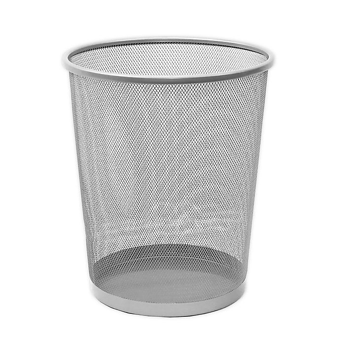 slide 1 of 5, Seville Classics Mesh Metal Wastebasket - Chrome, 6 gal