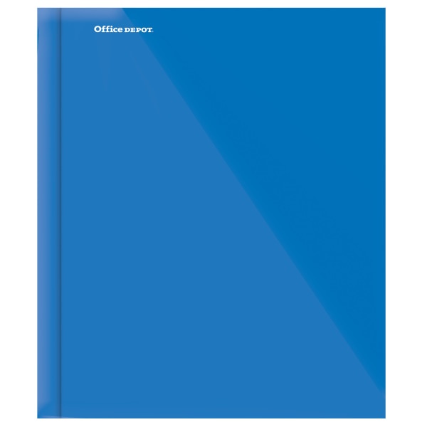 slide 1 of 2, Office Depot Brand Laminated 3-Prong Paper Folder, Letter Size, Blue, 1 ct