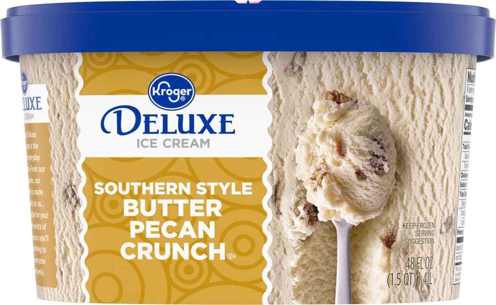 slide 5 of 5, Kroger Deluxe Southern Crunch Butter Pecan Ice Cream, 48 fl oz