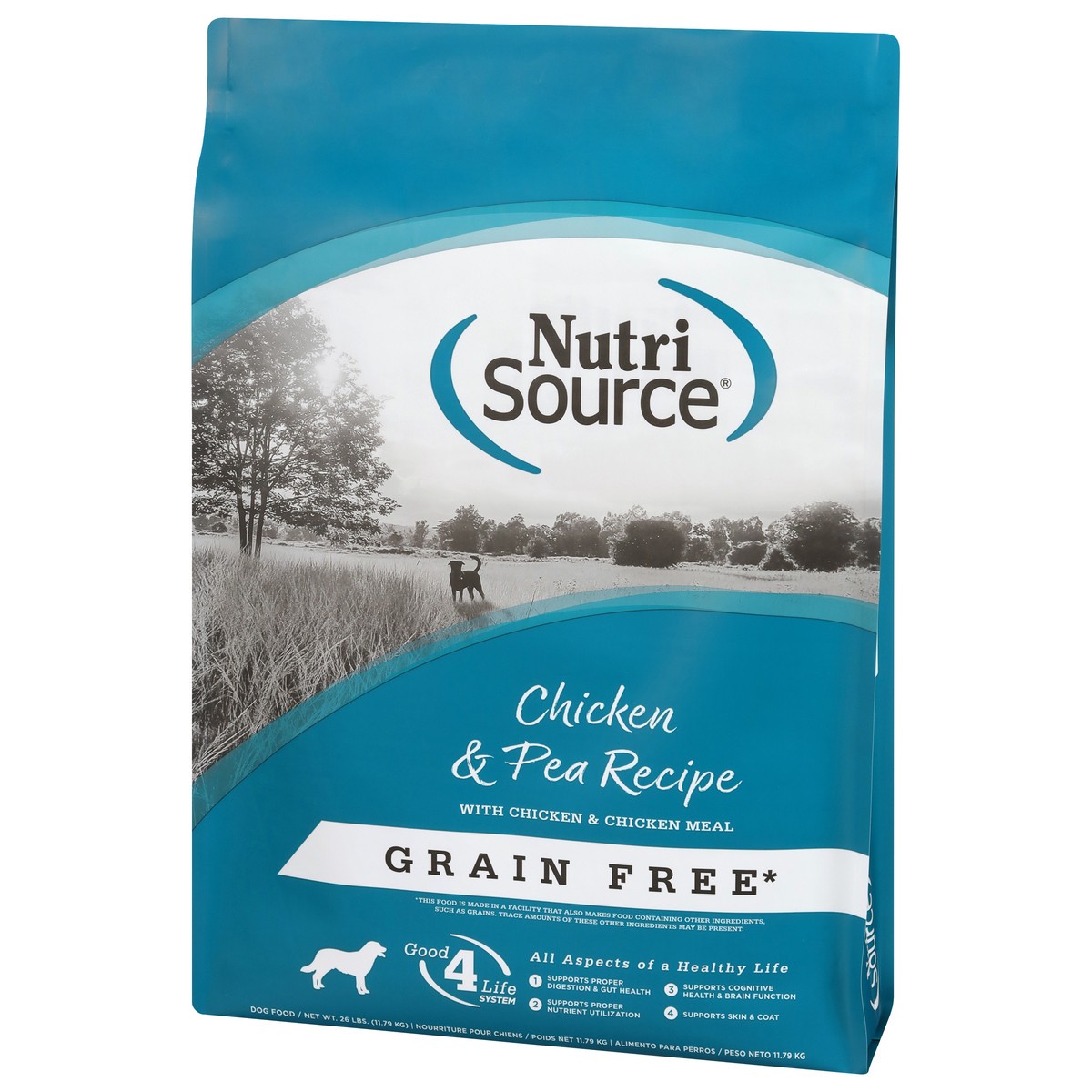 slide 2 of 4, NutriSource Grain Free For All Life Stages Chicken & Pea Recipe Dog Food 26 lb, 416 oz
