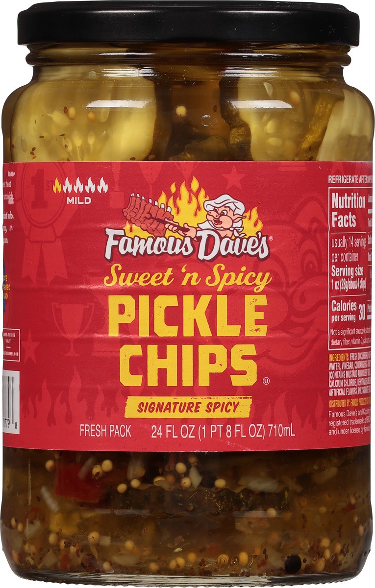 slide 6 of 9, Famous Dave's Signature Spicy Pickle Chips, 24 oz
