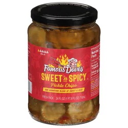 Famous Dave's Mild Sweet 'n Spicy Pickle Chips 24 fl oz