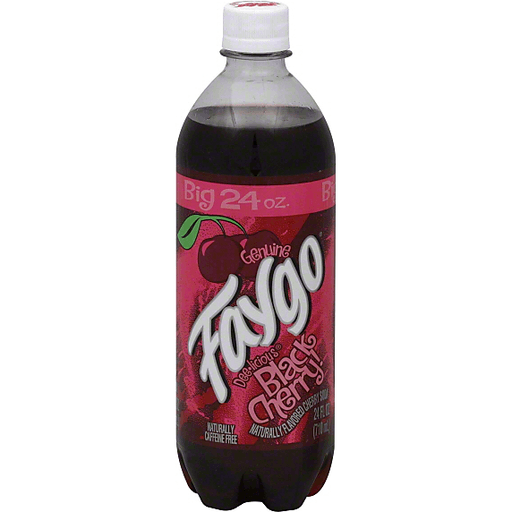 slide 1 of 1, Faygo Black Cherry Soda, 24 fl oz