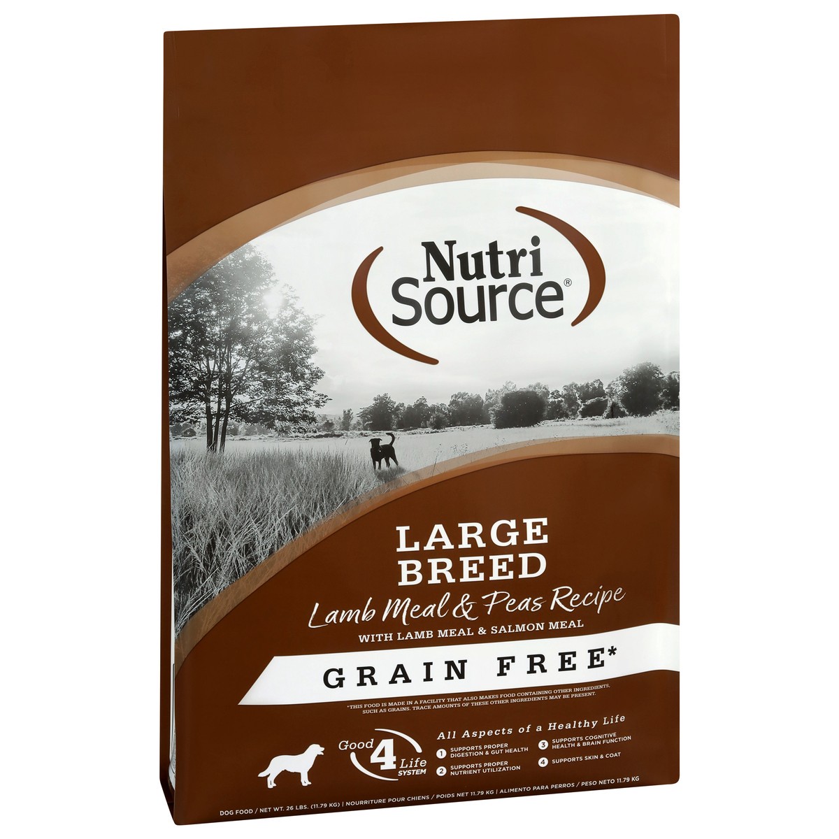 slide 2 of 4, NutriSource Grain Free For All Life Stages Lamb Meal & Peas Recipe Dog Food 26 lb, 416 oz