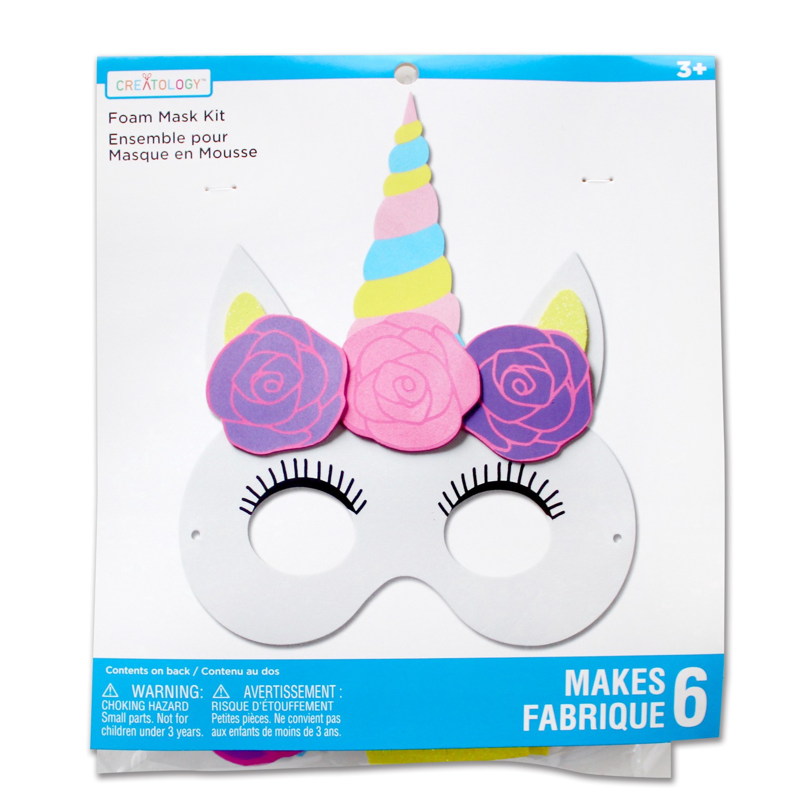 slide 2 of 3, Unicorn Foam Mask Kit By Creatology, makes 6 masks