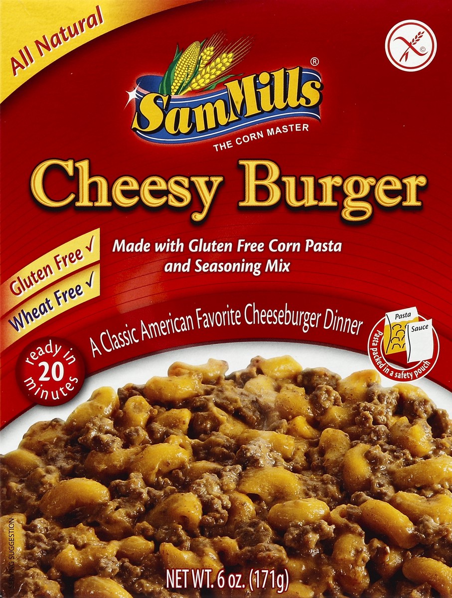 slide 3 of 4, Sam Mills Cheesy Burger 6 oz, 6 oz