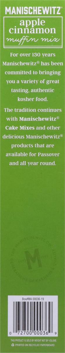 slide 5 of 9, Manischewitz Apple Cinnamon Muffin Mix, 12 oz