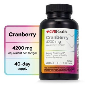 slide 1 of 1, CVS Health Cranberry Softgels, 250 Ct, 1 ct