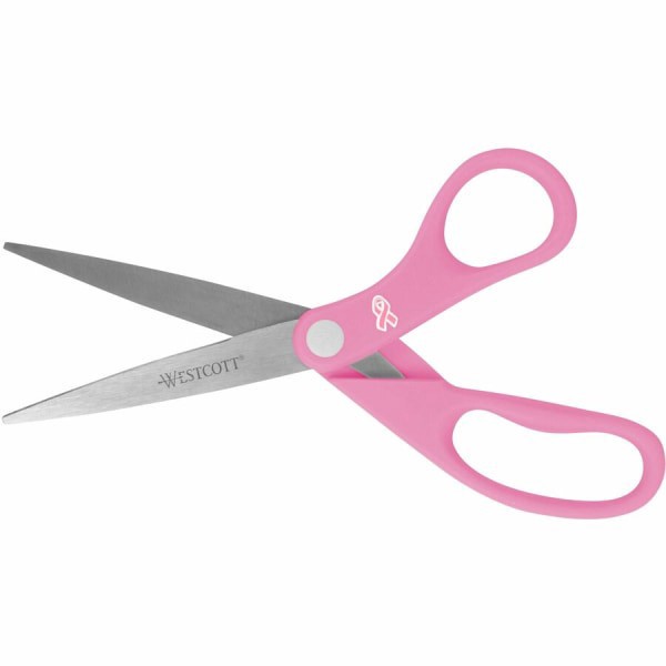slide 6 of 6, Westcott 8" Pointed Pink Scissors, 2 ct