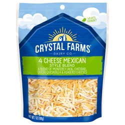 Crystal Farms Shredded 4 Cheese Mexican Style Blend, 7 oz