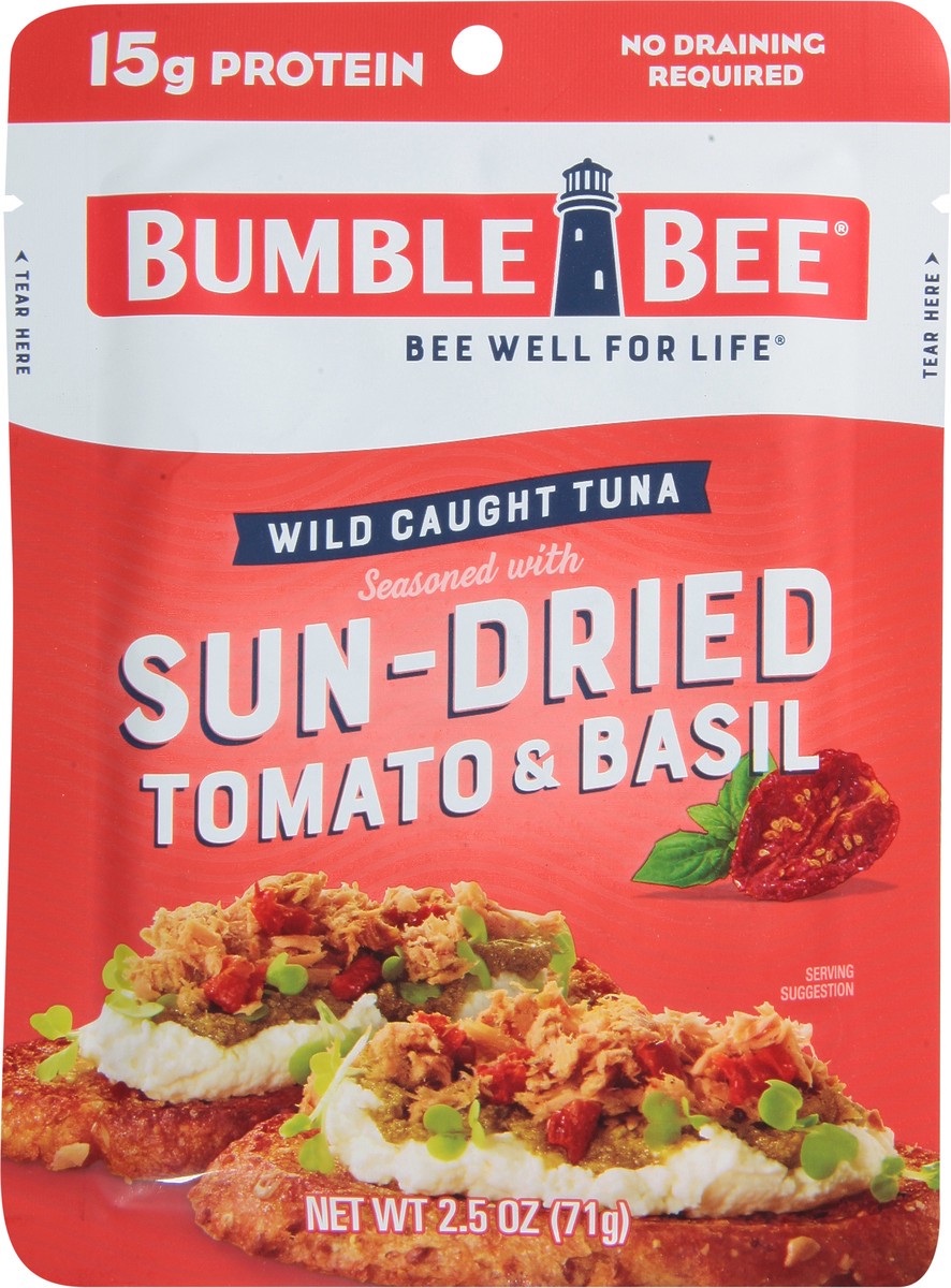 slide 2 of 9, Bumble Bee Wild Caught Sun-Dried Tomato & Basil Tuna 2.5 oz, 2.5 oz