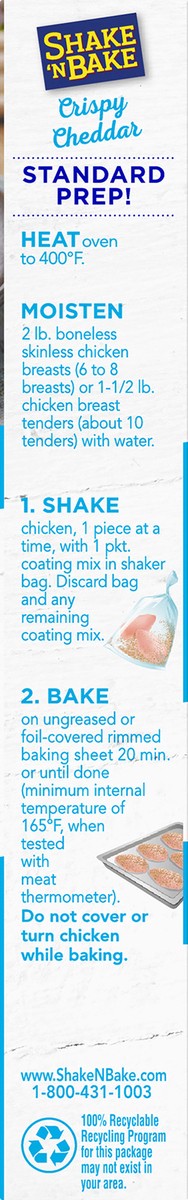 slide 6 of 11, Shake 'n Bake Kraft Shake 'N Bake Crispy Cheddar Seasoned Coating Mix 4.75 oz. Box, 4.75 oz