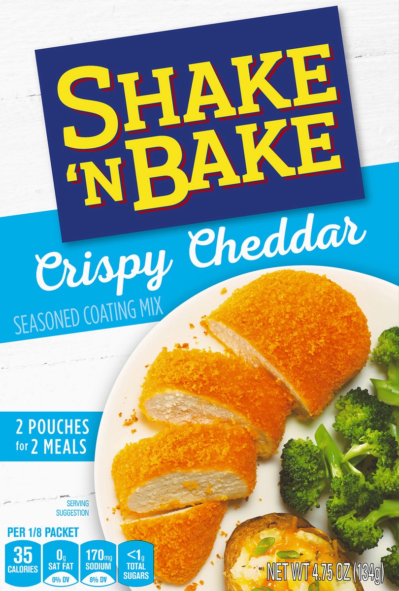 slide 8 of 11, Shake 'n Bake Kraft Shake 'N Bake Crispy Cheddar Seasoned Coating Mix 4.75 oz. Box, 4.75 oz