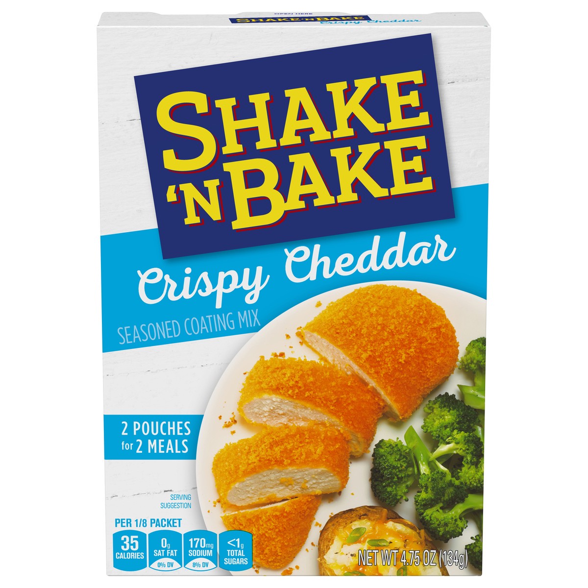 slide 10 of 11, Shake 'n Bake Kraft Shake 'N Bake Crispy Cheddar Seasoned Coating Mix 4.75 oz. Box, 4.75 oz