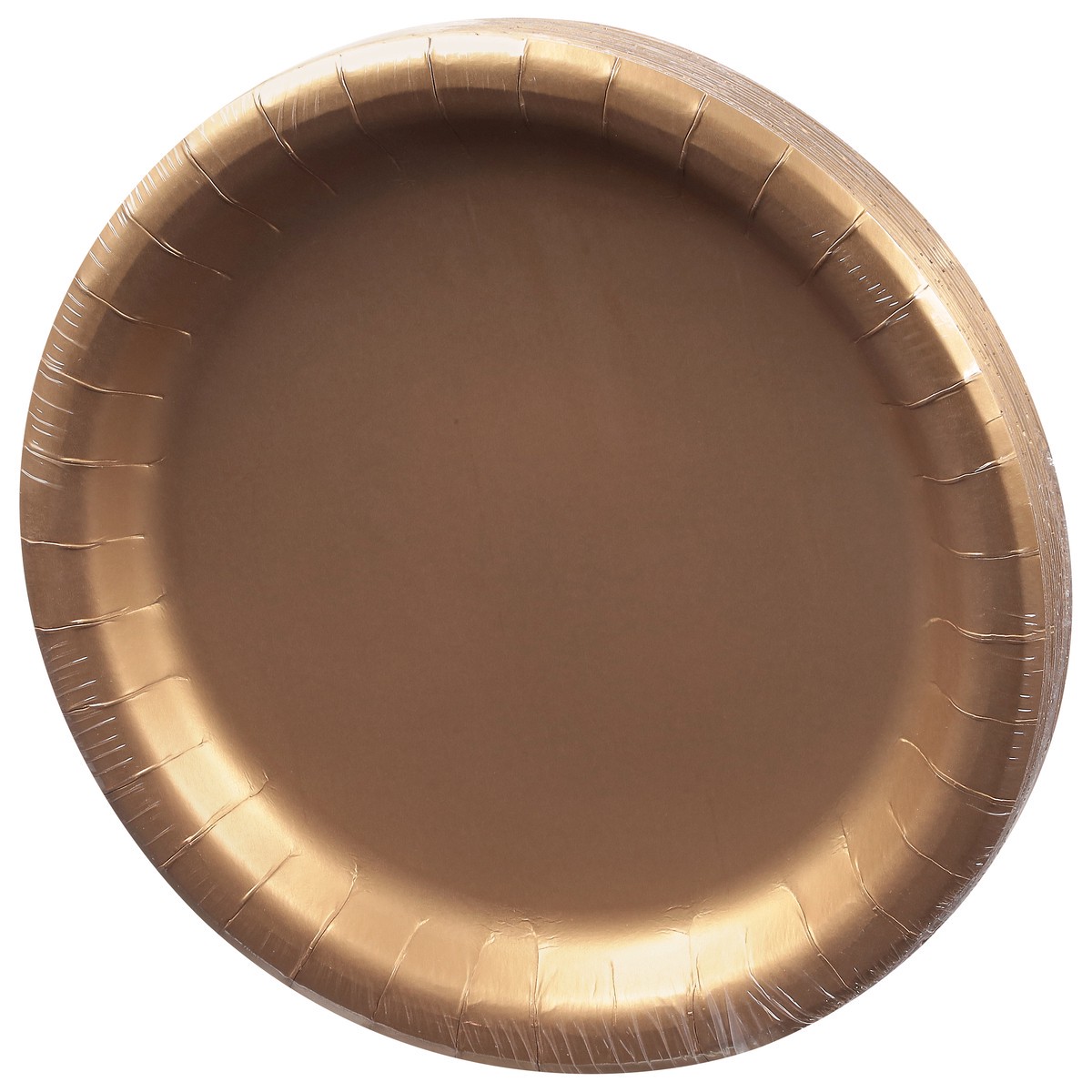 slide 5 of 11, Touch of Color Glittering Gold Plates 24 ea, 24 ct
