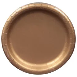 Touch of Color Glittering Gold Plates - 24 ea
