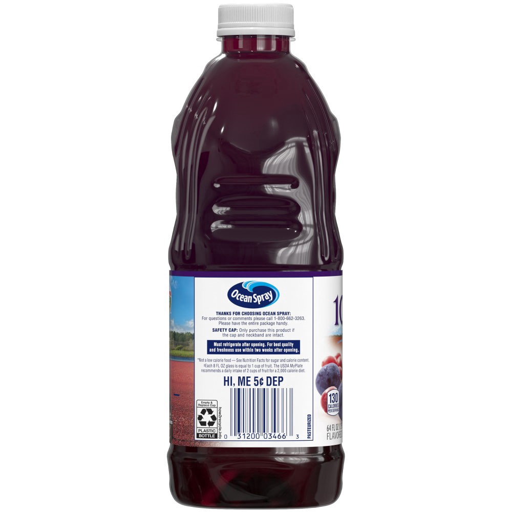 slide 4 of 4, Ocean Spray 100% Cranberry Concord Grape Juice, 64 oz