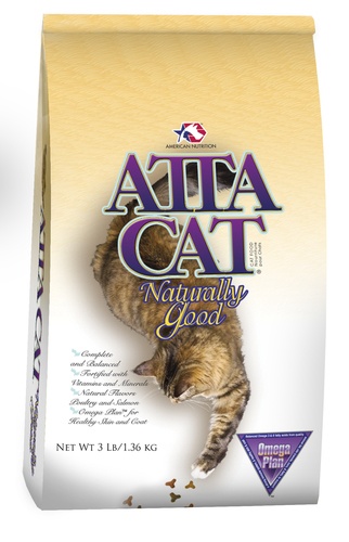 slide 1 of 1, Atta Cat! Chicken & Salmon Flavor Cat Food, 3 lb