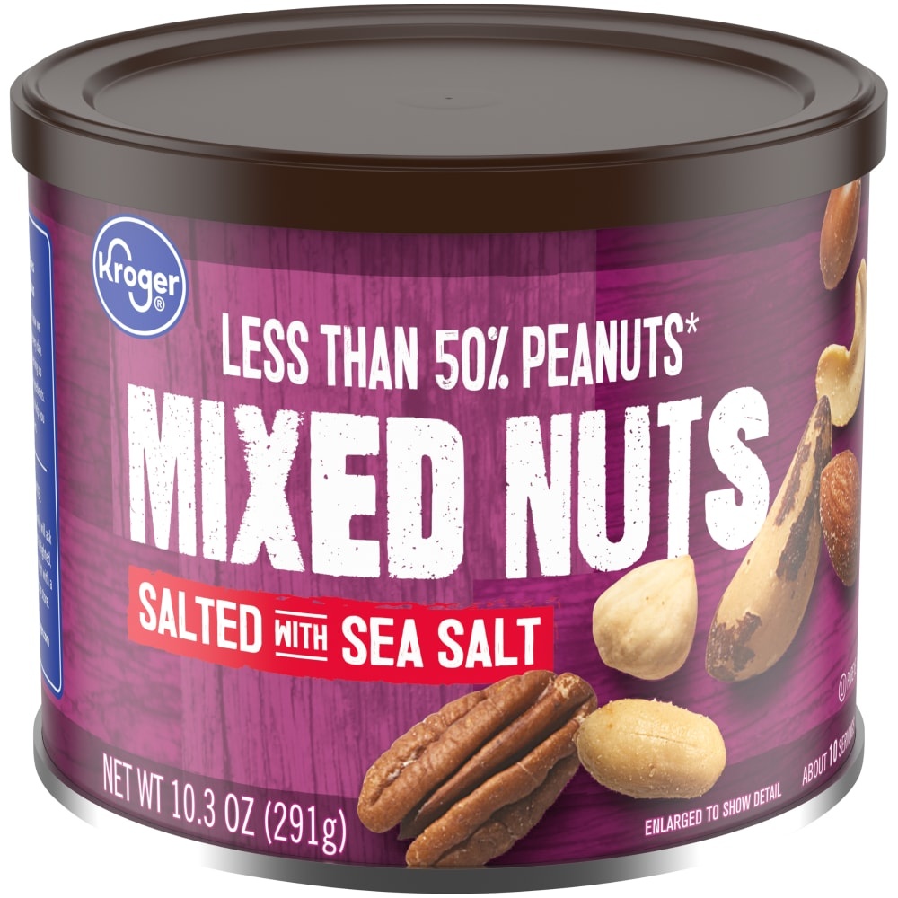 slide 1 of 1, Kroger Salted Mixed Nuts, 10.3 oz