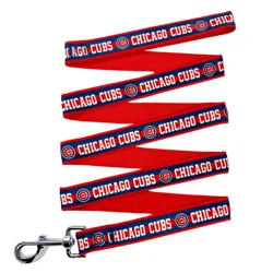 Pets First Chicago Cubs Satin Dog Leash - Large, 0.5 ft
