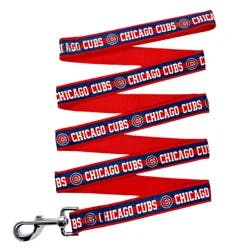 Pets First Chicago Cubs Satin Dog Leash - Large, 0.5 ft