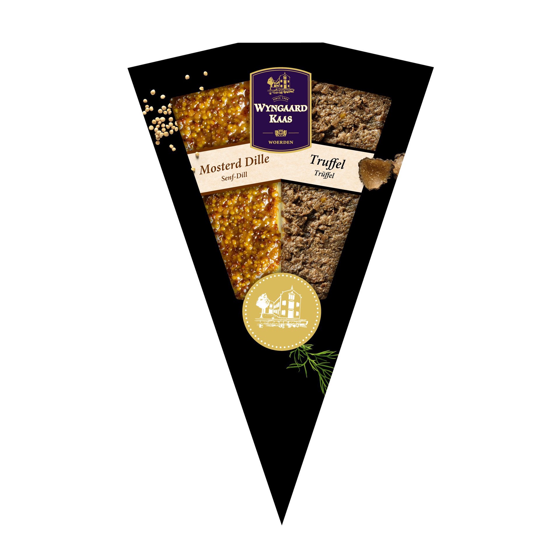 slide 1 of 1, Wyngaard Mustard & Truffle Gouda Holiday Gift Cheese, 7.05 oz